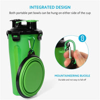 Dog 2 in 1 Portable Food and Water Bottle and bowl