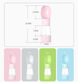 Portable Dog Water Bottle with Food Container