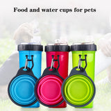 Portable 2 in 1 Pet Food and Water Bottle