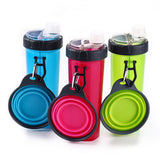 Portable 2 in 1 Pet Food and Water Bottle