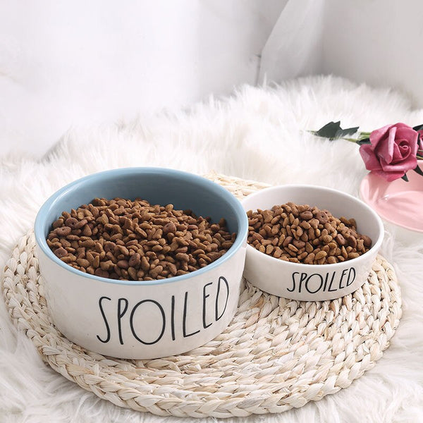SPOILED Dog Food and Water Bowl