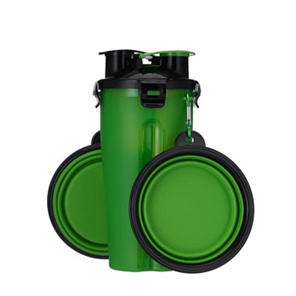 Dog 2 in 1 Portable Food and Water Bottle and bowl