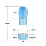 Portable Dog Water Bottle with Food Container