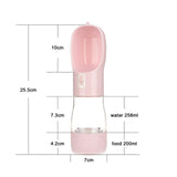 Portable Dog Water Bottle with Food Container