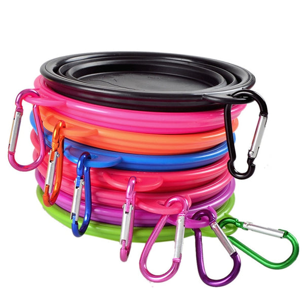 Portable Outdoor Dog Food and Water Bowl